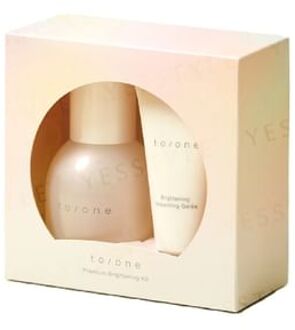 Premium Brightening Booster Serum & Smoothing Exfoliating Cleansing Jelly Kit 90ml + 30ml