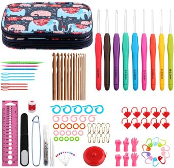 Premium Haaknaalden Set Met Case Breinaalden Set Diy Naald Arts Craft Schaar Stitch Markers Naaien Gereedschap