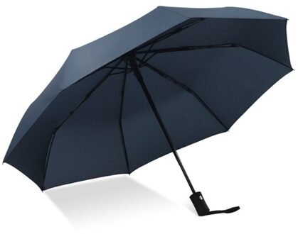 Premium Heren Volautomatische Paraplu Opvouwbare 8 Ribben Winddicht Opvouwbare Paraplu Zwart Windbestendig Paraplu Regen Vrouwen blauw