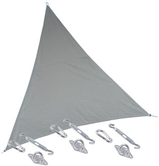 Premium kwaliteit schaduwdoek/zonnescherm Shae driehoek beige 4 x 4 x 4 meter met ophanghaken - Schaduwdoeken