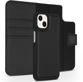 Premium Leather 2 in 1 Wallet Book Case voor Apple iPhone 13 Mini Telefoonhoesje Zwart