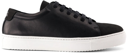 Premium Leren Nubuck Sneakers National Standard , Black , Heren - 39 EU