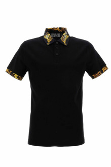 Premium Logo Polo Shirt Versace Jeans Couture , Black , Heren - Xl,L,S,3Xl