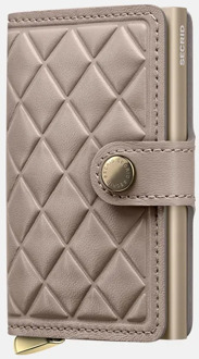 Premium Miniwallet Emboss Diamond pasjeshouder chalk Taupe - No Size