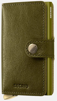 Premium Miniwallet pasjeshouder Basco Olive + Groen - No Size