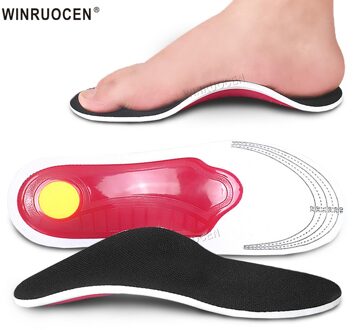 Premium Orthopedische Gel High Arch Ondersteuning Inlegzolen Gel Pad Fasciitis Plantaris Platte Voeten Vrouwen Mannen Orthopedische Voet Pijn Unisex S EU 35-40