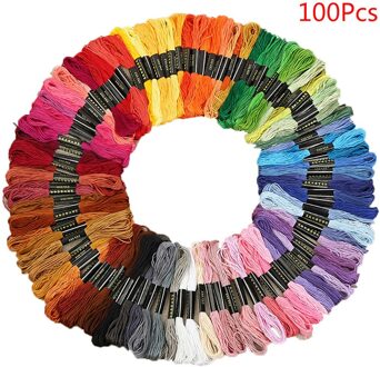 Premium Regenboog Kleur Borduurgaren Kruissteek Draden Katoen Kruissteek Borduren Floss Naaien Strengen Craft