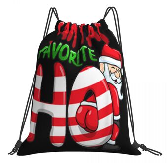 Premium Santas Favoriete Ho Santa Favourite Ho Grappige Meisjes Kerst Stijl Tassen Rugzak Tas