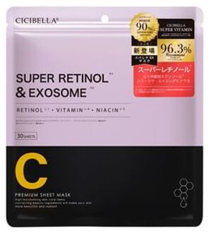Premium Sheet Mask Super Retinol & Exosome 30 pcs