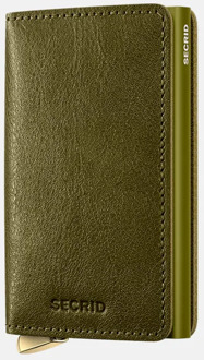 Premium Slimwallet pasjeshouder Basco Olive + Groen - No Size