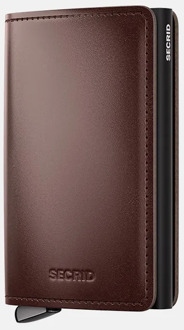 Premium Slimwallet pasjeshouder Dusk Dark Brown + Donkerbruin - No Size