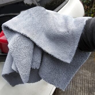 Premium Super Absorberende Microfiber Auto Detaillering Handdoek Ultra Zachte Edgeless Handdoek Perfect Voor Auto Wassen Drogen 40X40CM grijs