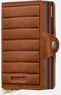 Premium Twinwallet Emboss Lines pasjeshouder cognac - No Size