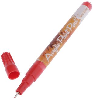 Premium Verf Pennen-Acryl Markers Extra Fijne Tip Voor Diy Ambachten Projecten-5 Kleuren Te Kiezen Rood