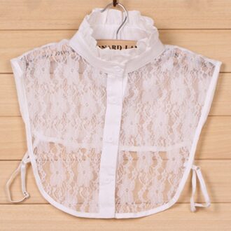 Premium Vrouwen Pure Kleur Kant Afneembare Revers Choker Ketting Overhemd Nep Valse Kraag 6