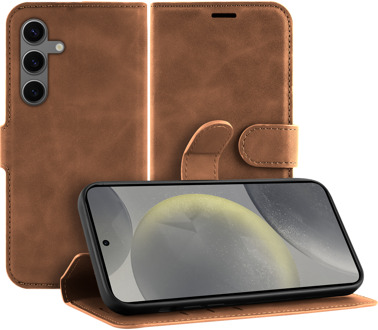 Premium Wallet Hoesje geschikt voor Samsung Galaxy S24 - Bruin