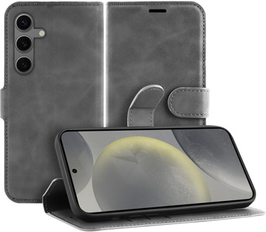 Premium Wallet Hoesje geschikt voor Samsung Galaxy S24 - Grijs