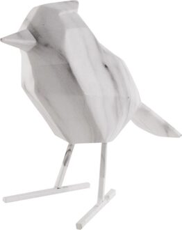 Present Time Beeld Bird Large Marble - Wit
