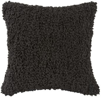 Present Time Cushion Purity square cotton black Zwart