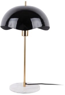 Present Time Leitmotiv - Table Lamp Waved Dome Zwart