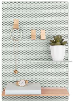 Present Time Perky Mesh Memobord - Groen vergrijsd