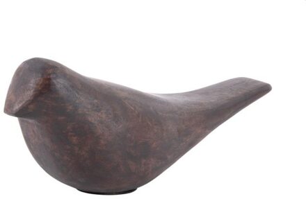 Present Time Statue Bird Mango Walnut Lacq