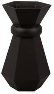 Present Time Vase Geo Queen polyresin black Zwart