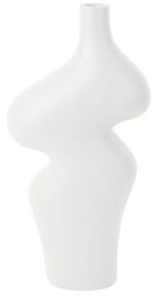 Present Time Vase Organic Curves large polyresin white Wit