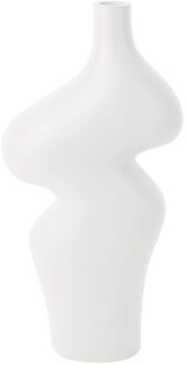 Present Time Vase Organic Curves large polyresin white Wit