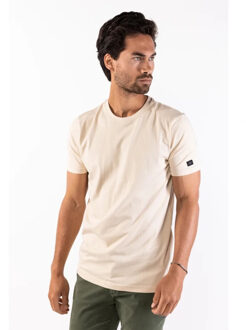Presly & Sun Conner basic tee beige stretch t-shirt o-ne - XL