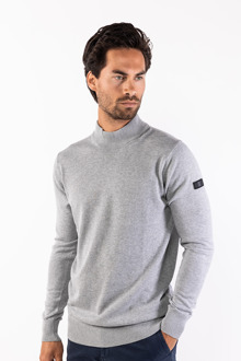 Presly & Sun Jordan mock turtle pullover - maat S Grijs