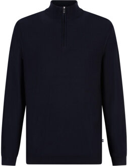 Presly & Sun Scott zip knitted pullover Blauw - XL