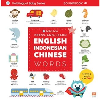 Press-And-Learn English Indonesian Chinese Words Sound Book
