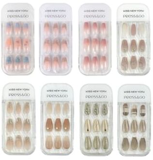 Press & Go Luxury Coffin Gel Nail Tips CPG01J - 30 pcs