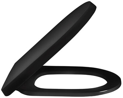 Pressalit Comfort D2 closetzitting met deksel uni met softclose en lift-off polygiene zwart 1050111-dk3999