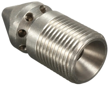 Pressure Washer Drain / Sewer Cleaning Jetter Nozzle 9 Jet 3/8" Male 4.5 Rotary Cleaning Nozzle Stainless Steel 303