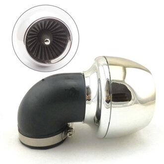 Prestaties Motorfiets Luchtfilter Voor 150cc 250cc Scooter Atv Quad Bromfiets Go Kart Buggy Deel 48Mm Zilver