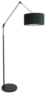 Prestige Chic vloerlamp met groene velvet kap Zwart