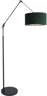 Prestige Chic vloerlamp met groene velvet kap Zwart