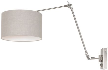 Prestige Chic wandlamp staal en grijs dimmer op het product Zilver