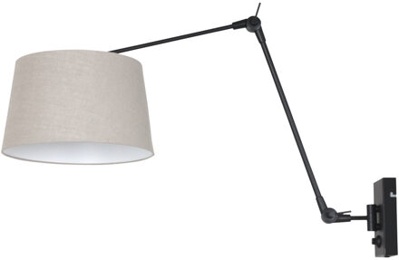 Prestige Chic wandlamp zwart en grijs tot 105 cm diep E27