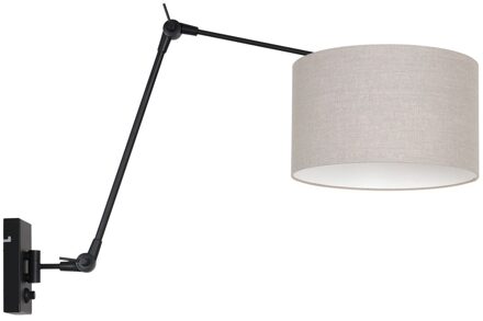 Prestige Chic wandlamp zwart en grijs tot 105 cm diep