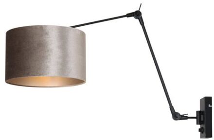 Prestige Chic wandlamp zwart en zilver E27 fitting