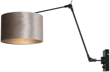 Prestige Chic wandlamp zwart en zilver E27 fitting