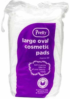 Pretty Large 50 Oval Cosmetic Pads