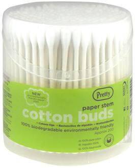 Pretty Wattenstaafjes Pretty Papierstam Katoenen Knoppen 200 st