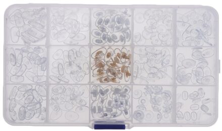 Prettyia 15 Stijl Lenzenvloeistof Neus Pads Set 150 Pairs Zachte Pvc Bril Nosepad