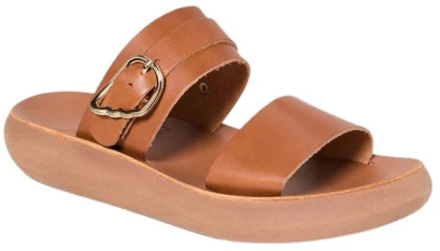 Preveza Leren Sandalen - Comfortabel en stijlvol Ancient Greek Sandals , Brown , Dames - 41 EU