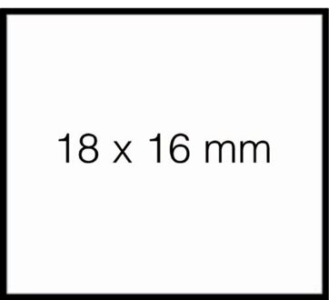 Prijsetiket 18x16mm sato duo 16 afneembaar wit