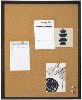 Prikbord - bruin/zwart - 40x30x3 cm